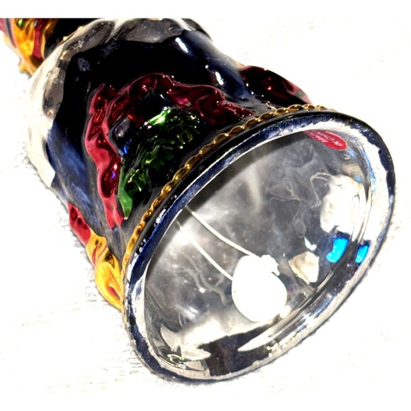 Mercury Glass Santa Christmas Bell Santa Claus 6" - Picture 4 of 4